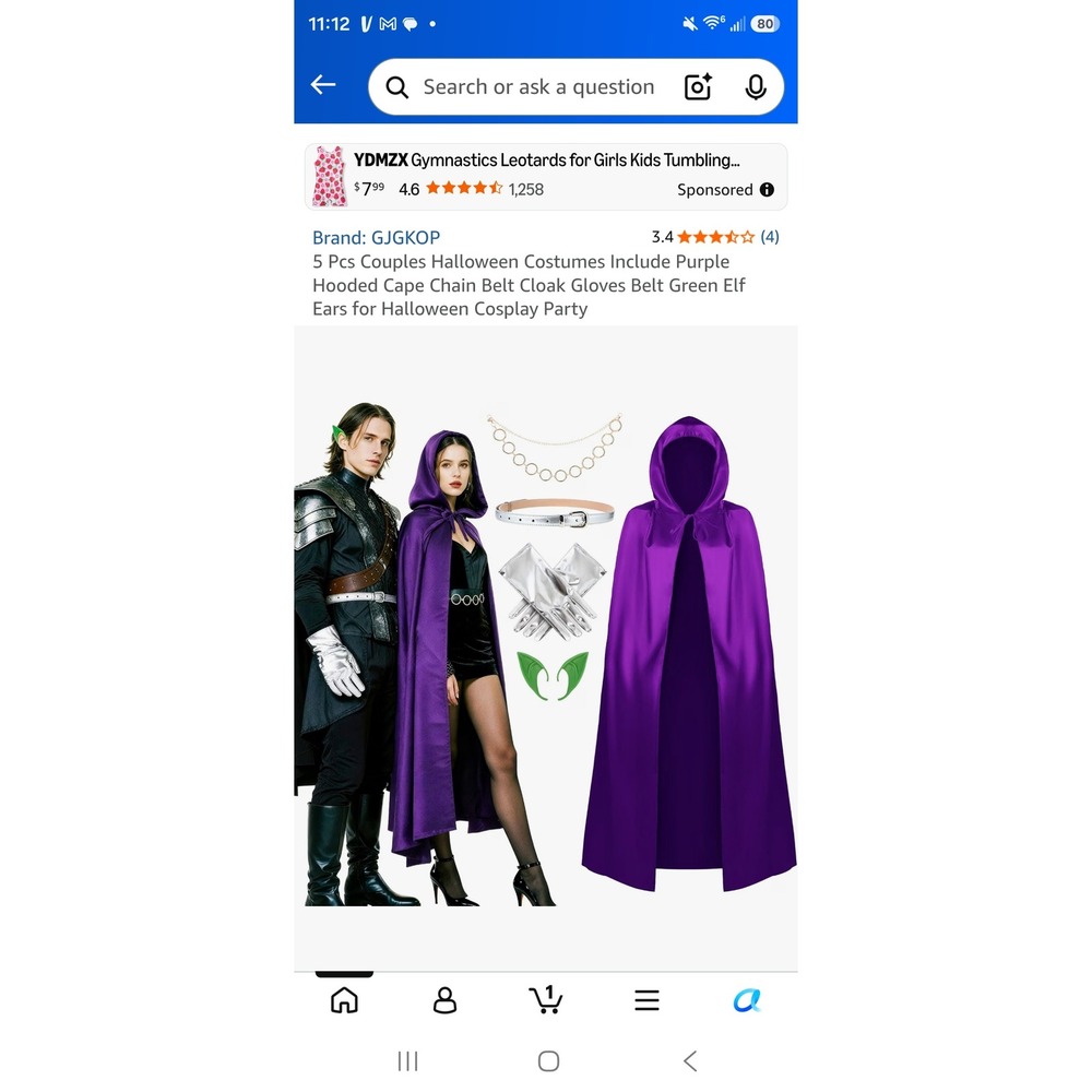 NWT 5 Pcs Couples Halloween Costume Cosplay Easy Party Elf Fairy O/S